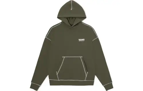 Vans Sweatshirts Unisex Green Hooded Moderate Regular