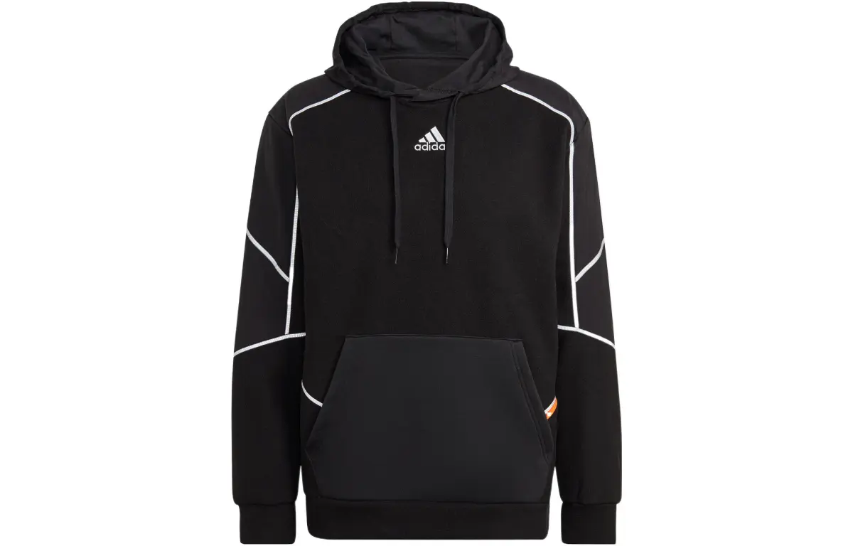 Adidas Sweatshirts Men's Black Hooded Moderate Straight Fit