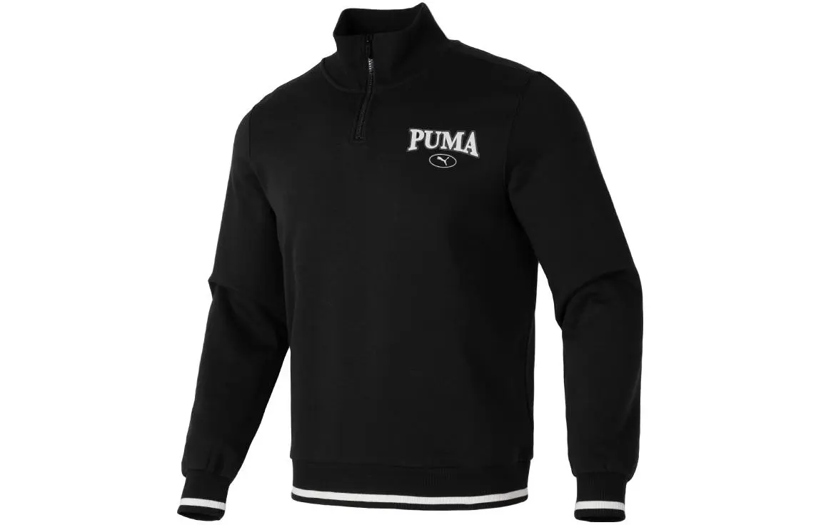 PUMA Sports Life Collection Sweatshirts Men's Black Stand Collar Thickened Other