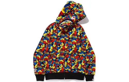 Bape X Medicom Toy Camo Bear Shark Full Zip Hoodie