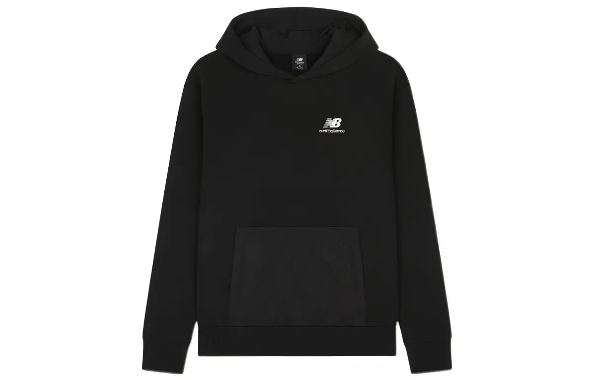 New Balance Sweatshirts Men's Black Hooded Moderate Regular
