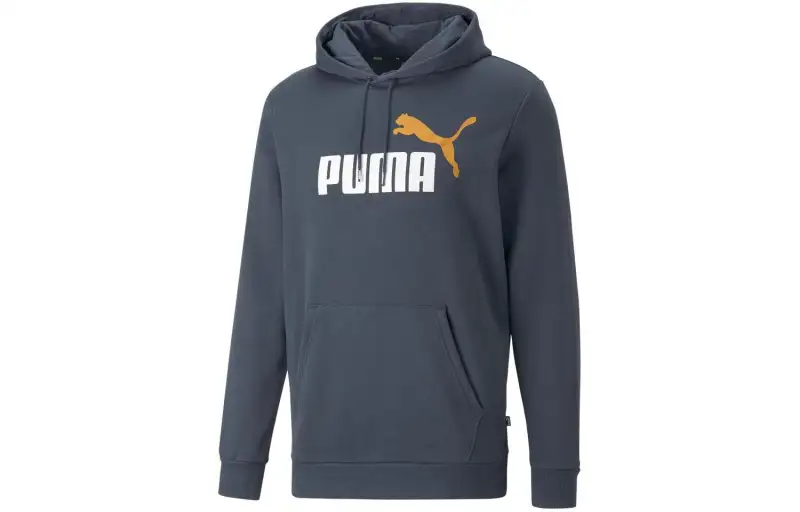 PUMA Essentials+Two Tone Sweatshirts Men's Blue Hooded Moderate Other