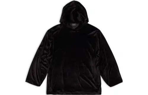 【Previous Season】velvet-effect long-sleeved hoodie