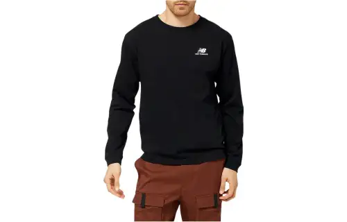New Balance Sweatshirts Men's Black Crew Neck Moderate Regular
