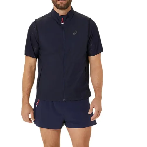 Asics METARUN PACKABLE GILET T Shirt Men's Dark Blue