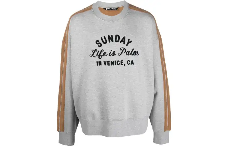 Palm Angels slogan-embroidered sweatshirt