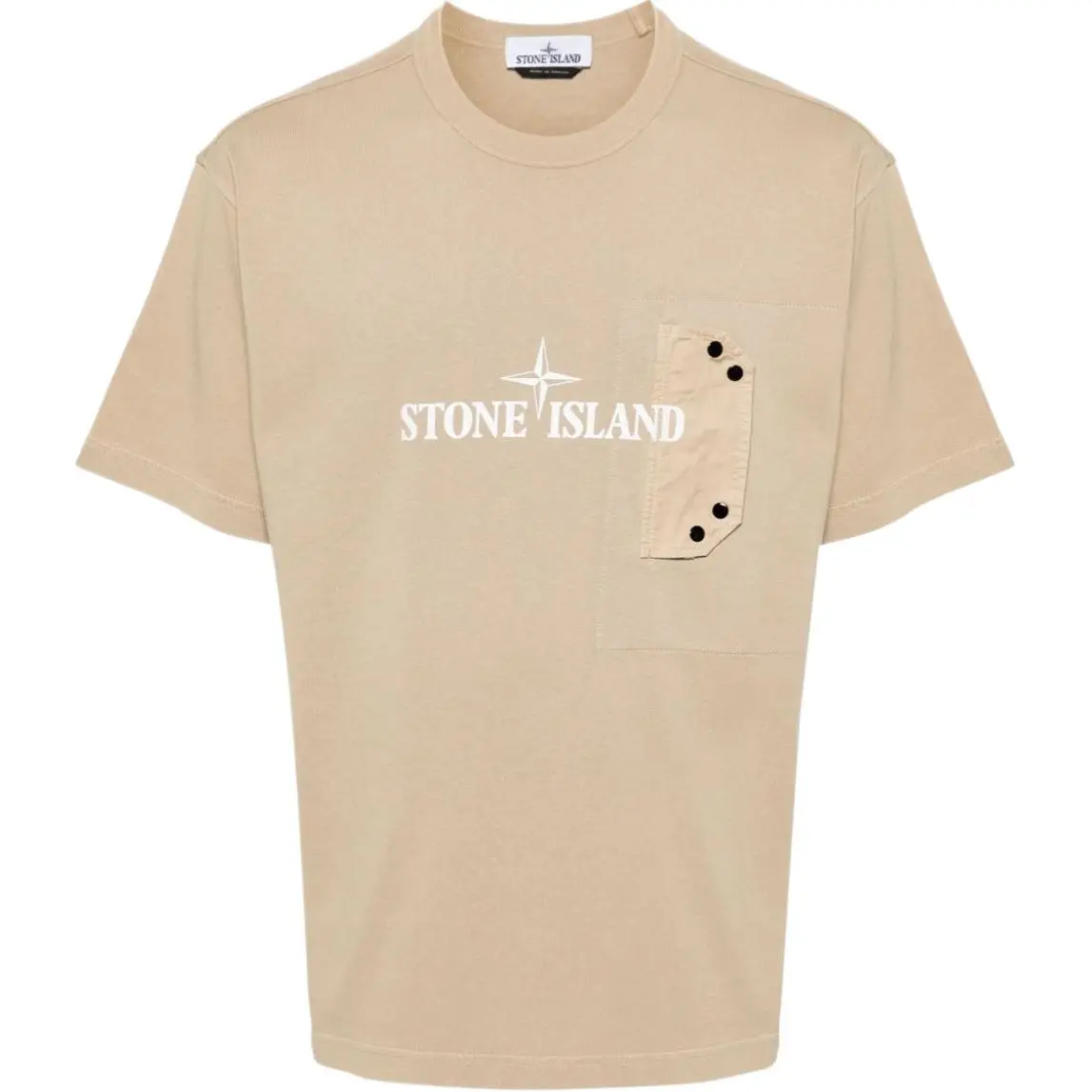 STONE ISLAND Logo Printed Crewneck T Shirt