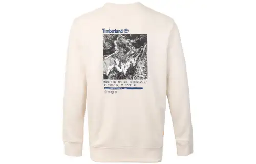 Timberland Sweatshirts Men's White Crew Neck Moderate Regular