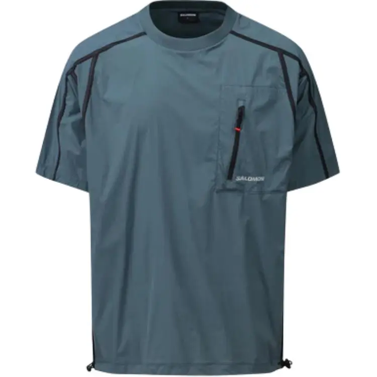 SALOMON PINNACLE LT SHORT T Shirt Men's Bright Charcoal Gray