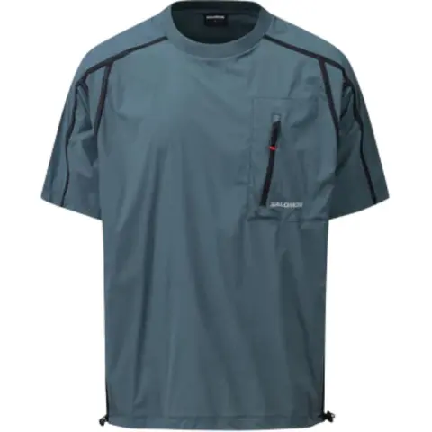 SALOMON PINNACLE LT SHORT T Shirt Men's Bright Charcoal Gray