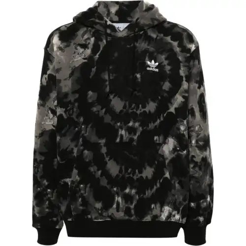 Adidas Tie Dyed Allover Print Hooded Sweatshirt