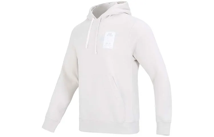 Nike Sweatshirts Men's White Hooded Moderate Straight Fit