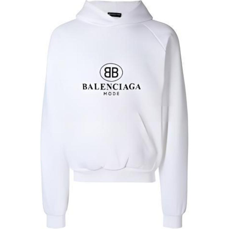 Мужское худи Balenciaga SS22 Logo (белое)