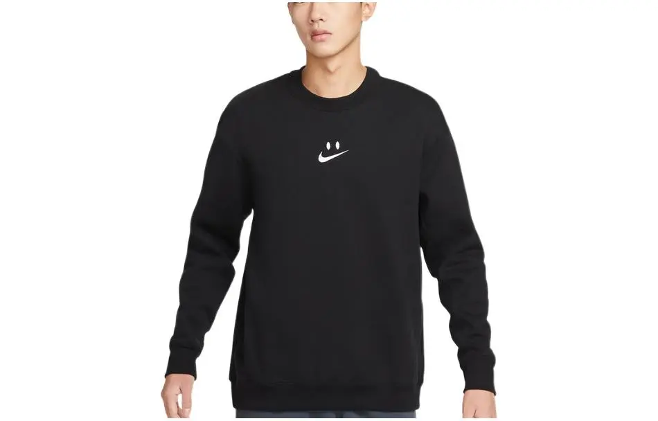 Nike Sweatshirts Men's Black Crew Neck Thickened Regular