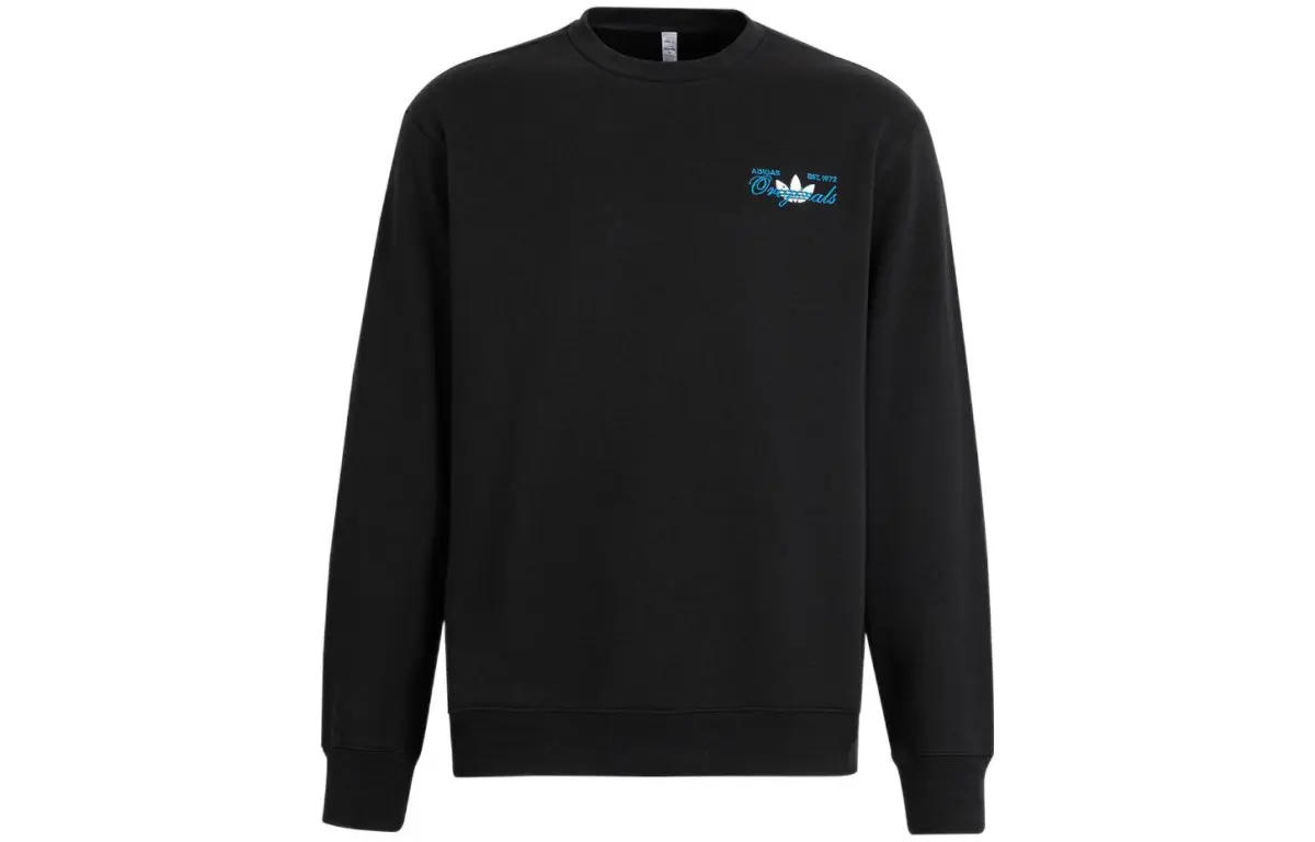 Adidas Originals Sweatshirts Men's Black Crew Neck Moderate Regular