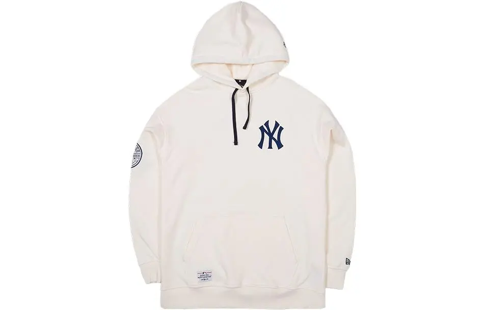 New Era Sweatshirts Unisex White Hooded Moderate Straight Fit