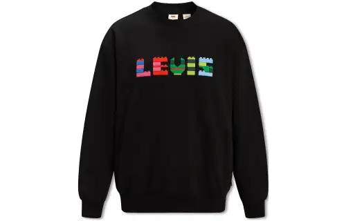 Levis Sweatshirts Unisex Black Crew Neck Moderate Regular