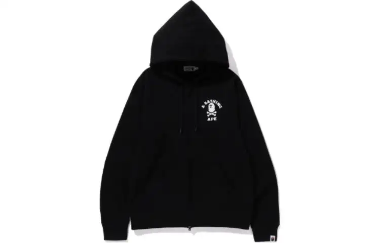 Bape Ape Crossbone College Zip Hoodie