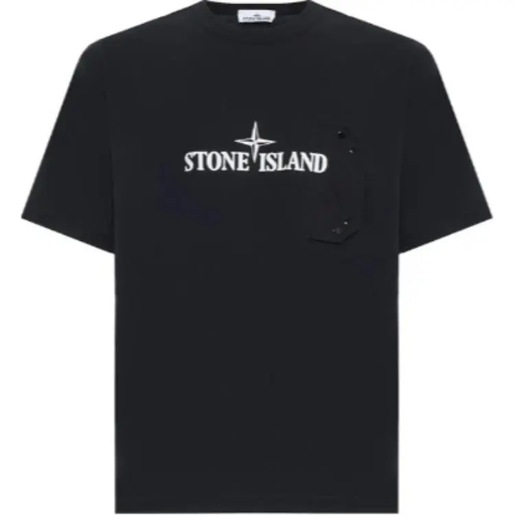 STONE ISLAND Logo Printed Crewneck T Shirt