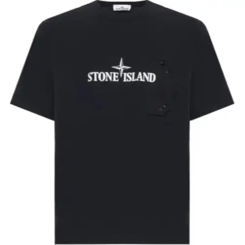 STONE ISLAND Logo Printed Crewneck T Shirt