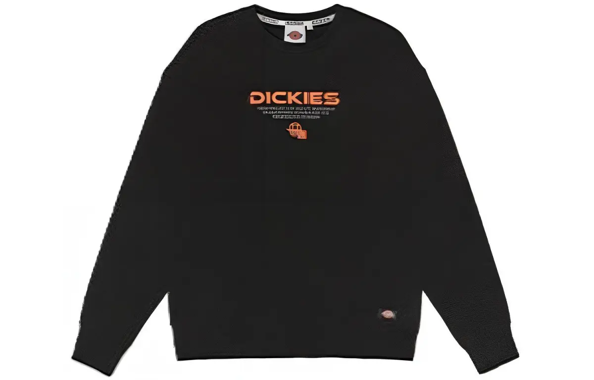 Dickies Sweatshirts Men's Black Crew Neck Moderate Regular