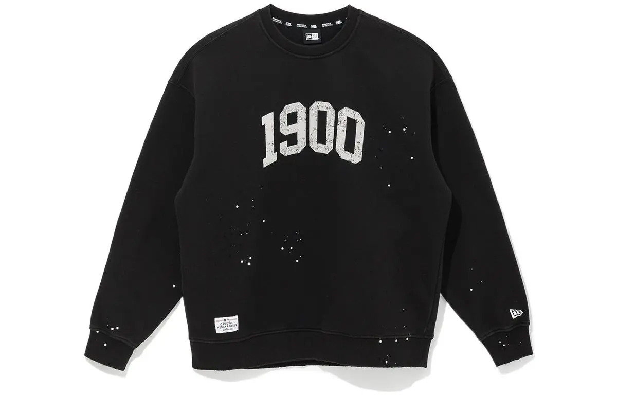 New Era Sweatshirts Unisex Black Crew Neck Moderate Regular