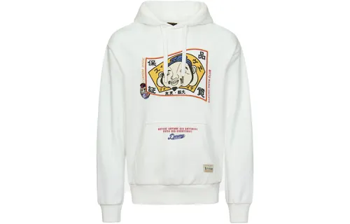 EVISU Sweatshirts Men's White Hooded Moderate Regular