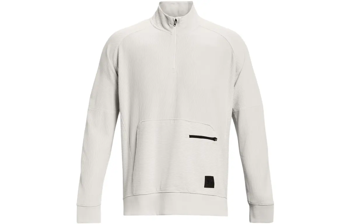 Under Armour Sweatshirts Men's White Stand Collar Moderate Other