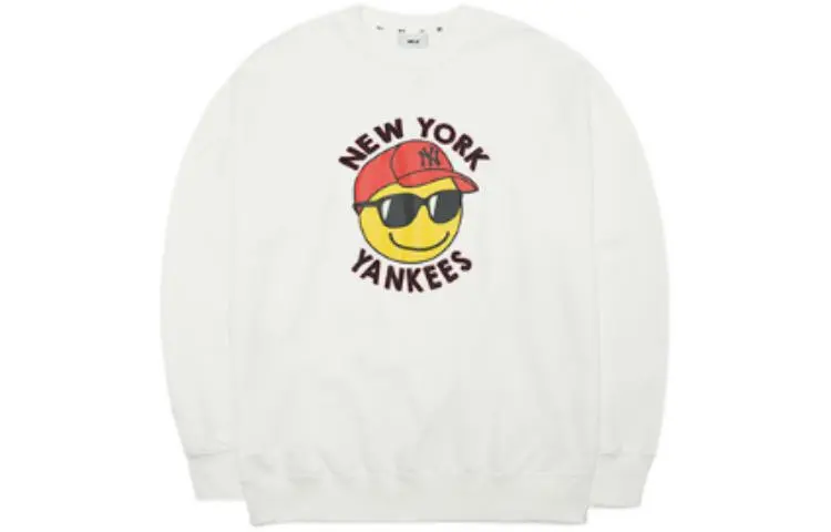 MLB Smile New York Yankees Sweatshirt Unisex White