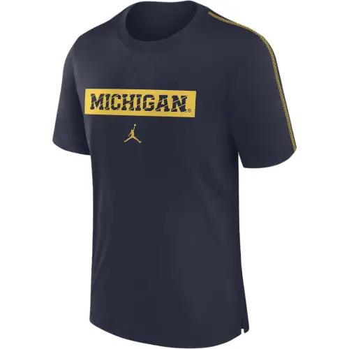 Jordan Michigan Wolverines Sideline Player Men's Jordan Dri FIT College T Shirt