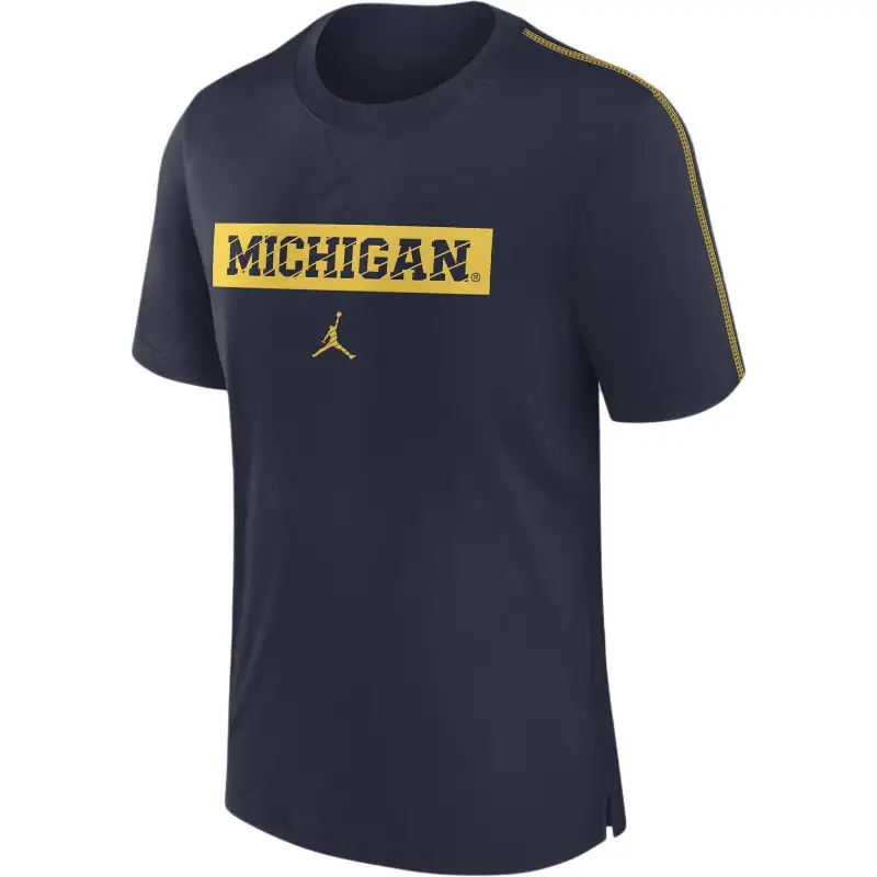 Jordan Michigan Wolverines Sideline Player Men's Jordan Dri FIT College T Shirt