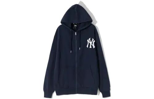 New Era MLB, cardigan with hood with zipper, navy sweatshirt, with your logo imprint, American style