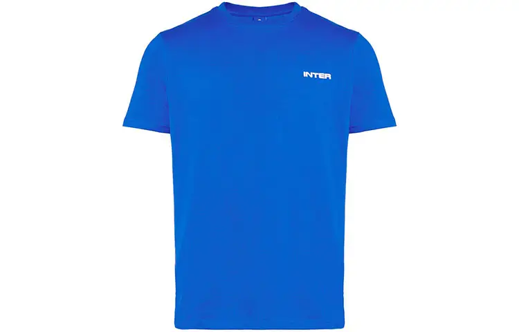 Inter Milan Football Club IM GALAXY CREST T-SHIRT Back printed logo round neck straight short-sleeved T-shirt Men's Royal Blue