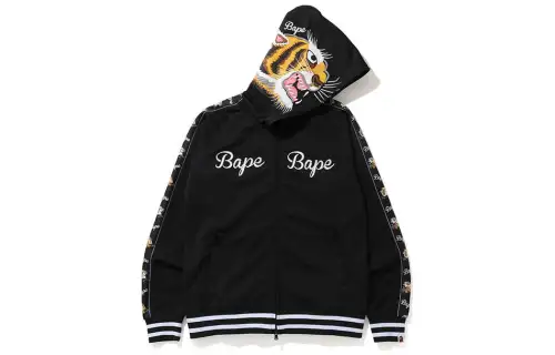 Bape Tiger Jersey Full Zip Hoodie