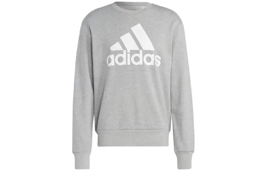Adidas Sweatshirts Men's Gray Crew Neck Moderate Regular