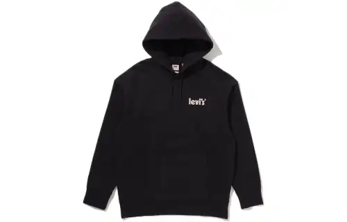 Levis Sweatshirts Men's Black Hooded Moderate Regular