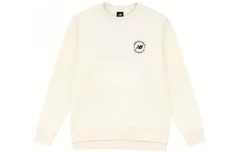 New Balance Sweatshirts Men's White Crew Neck Moderate Regular