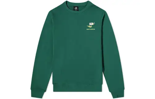 New Balance Sweatshirts Men's Green Crew Neck Moderate Regular