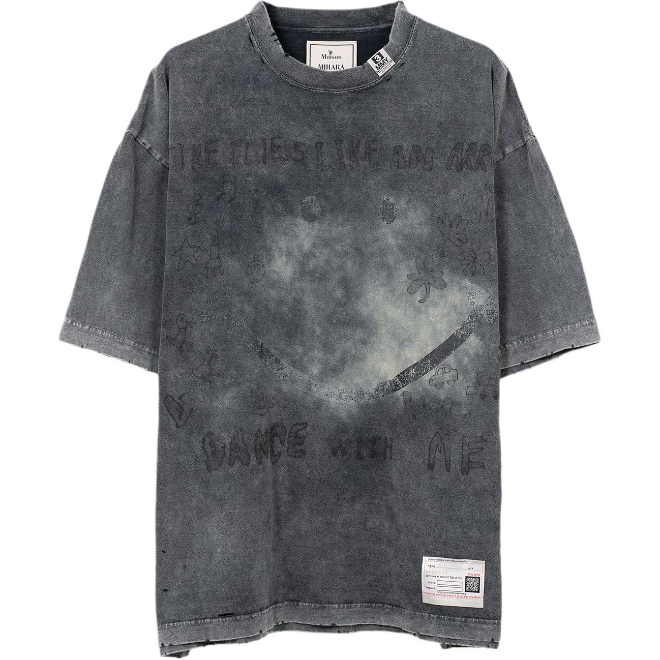 Мужская футболка Maison Mihara Yasuhiro SS25 (черная)