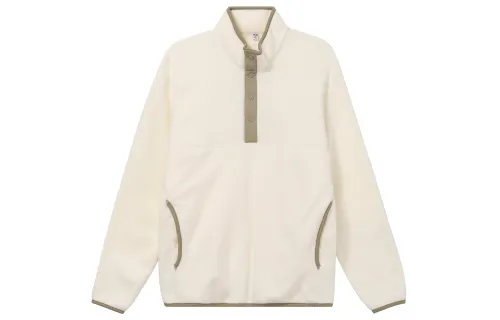 UNIQLO Sweatshirts Men's Ivory Half Open Collar Moderate Other