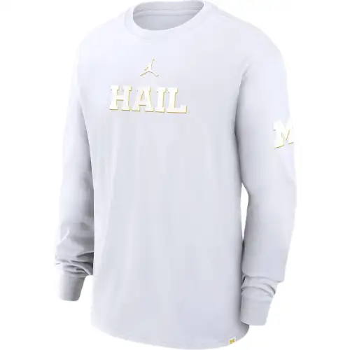 Jordan Michigan WolverinesMen's College FW24 T Shirt Men's White