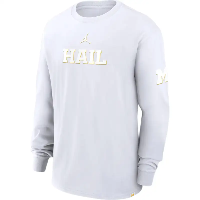 Jordan Michigan WolverinesMen's College FW24 T Shirt Men's White