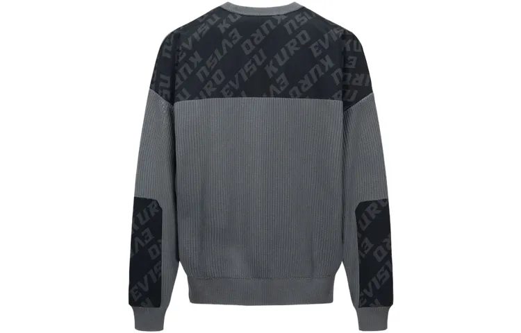 EVISU Sweatshirts Men's Dark Gray Crew Neck Moderate Regular