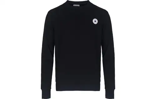 Converse Sweatshirts Men's Black Crew Neck Moderate Regular