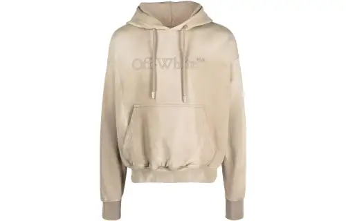 OFF-WHITE Logo-embossed Cotton Hoodie