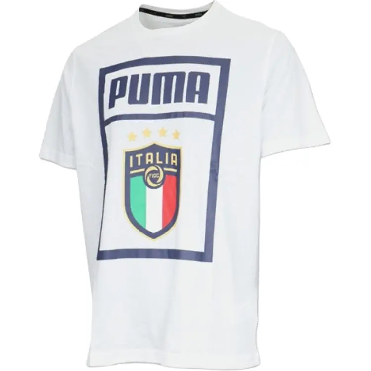 PUMA FIGC T-Shirts Unisex White Crew Neck Moderate