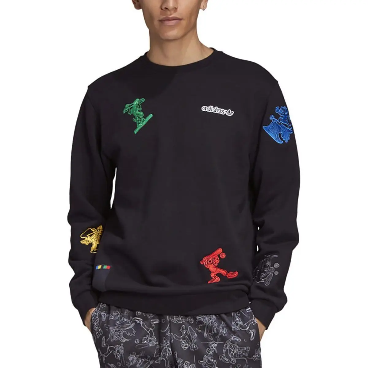 Adidas Originals Goofyadidas Originals X Disney Crew Neck T Shirt Men's Black