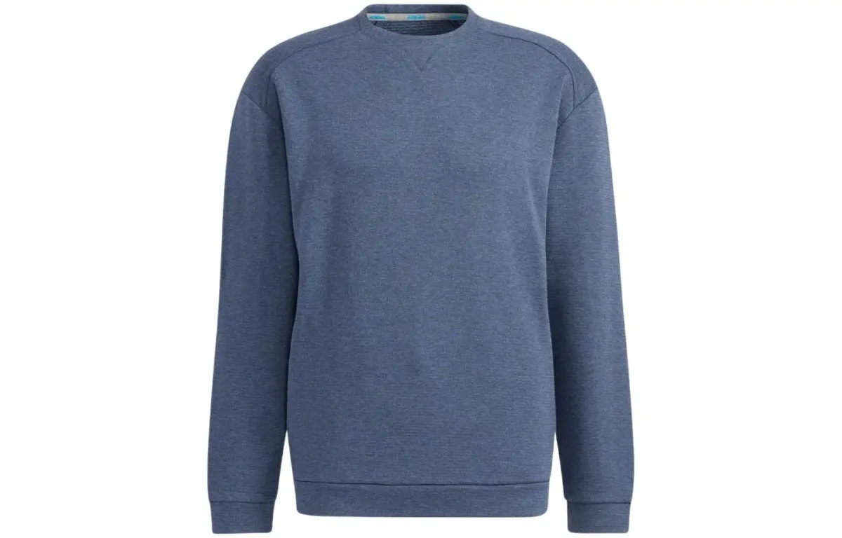 Adidas Sweatshirts Men's Blue Crew Neck Moderate Straight Fit
