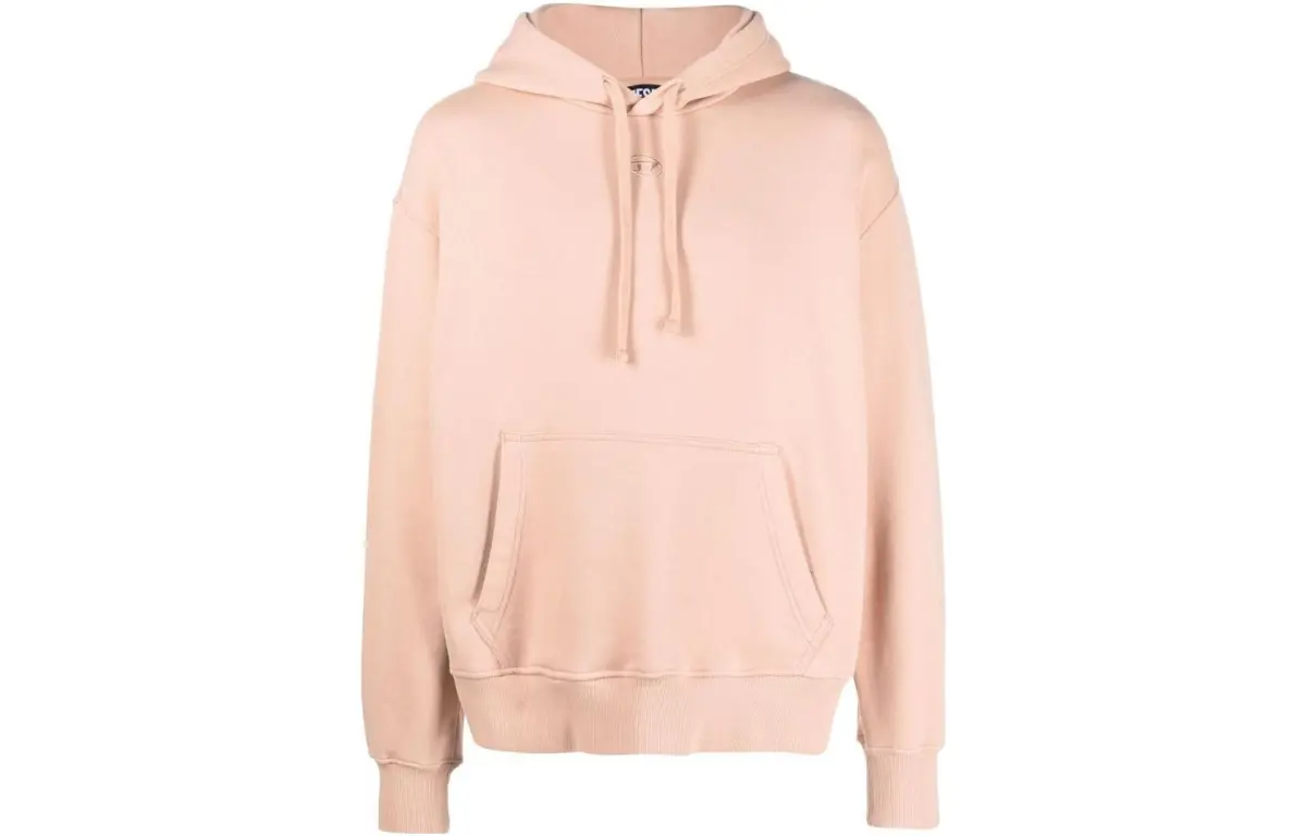 DIESEL Sweatshirts Men's Pink Hooded (Non-detachable) Moderate Regular