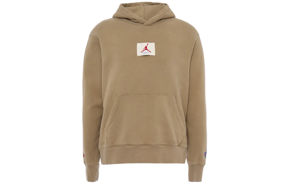 Jordan X Two 18 Sweatshirts Men's Khaki Hooded Moderate Regular